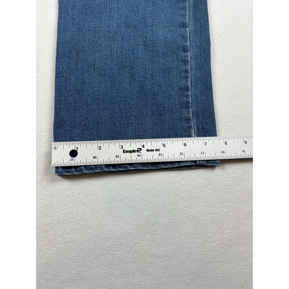 Lee Classic Fit Jeans Women 14 Petite Blue Straight Leg Mid Rise Stretch Denim - Picture 5 of 7